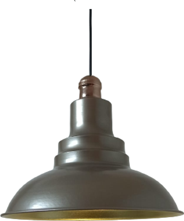 Dylight Retro Metal Sedefli Kahve Bakır Duylu Dekoratif Rustik Metal Sarkıt Avize Çap:30 cm - Image 1