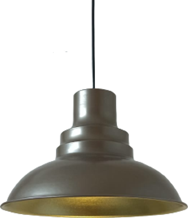 Dylight Retro Metal Sedefli Kahve Dekoratif Rustik Metal Sarkıt Avize Çap:30 cm - Image 1