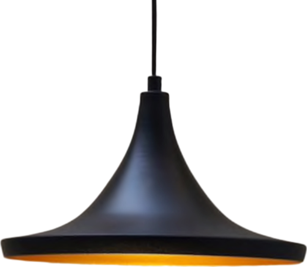 Mtlight Retro Metal Sarkıt Siyah Içi Sarı 36 Cm - Image 1
