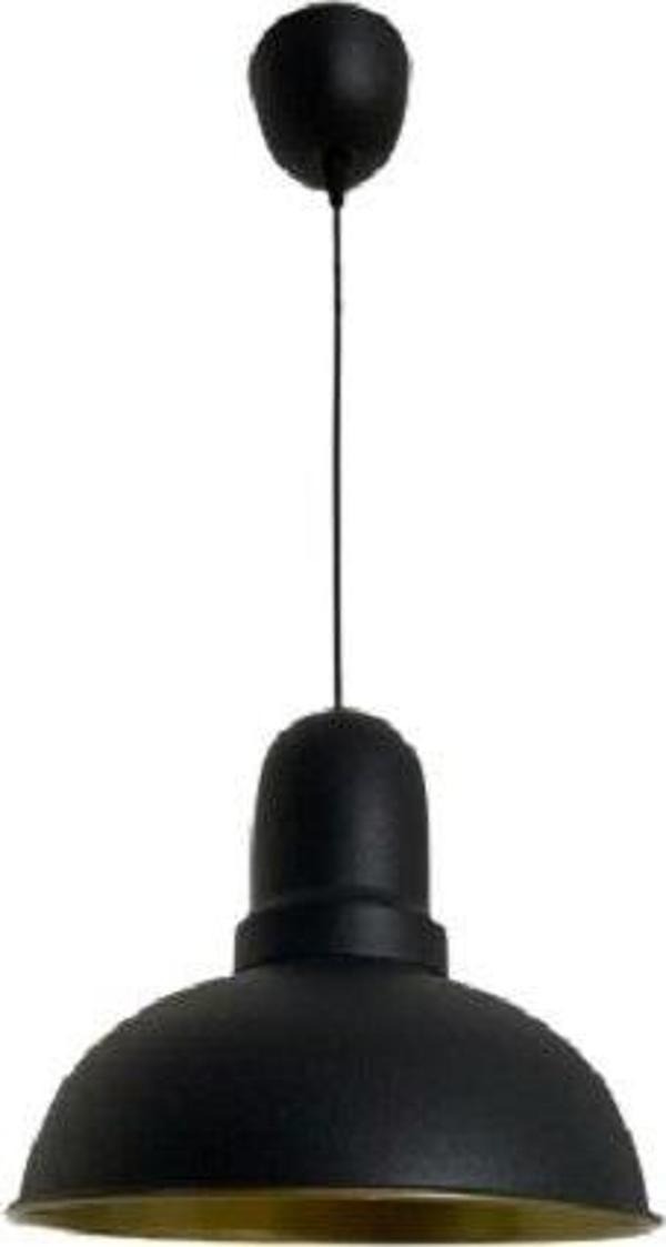 Dylight Retro Dekoratif Tekli Siyah Rustik Metal Sarkıt Avize 33 Cm - Image 1