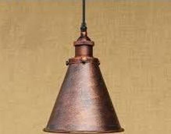 Retro Bakır Skitme Rustik Tekli Metal Sarkıt 18cm En 75cm Yükseklik  - Image 1