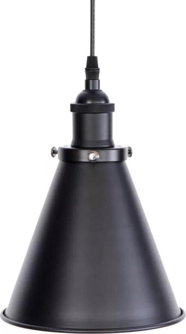 Retro Metal Sarkıt Avize Rustik Tekli Sarkıt Siyah 18 cm en - Image 1