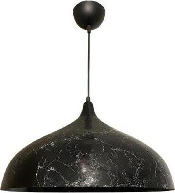 Dylight Retro Siyah Eskitme Desenli Dekoratif Tekli Rustik Metal Sarkıt Avize 43 Cm - Image 1