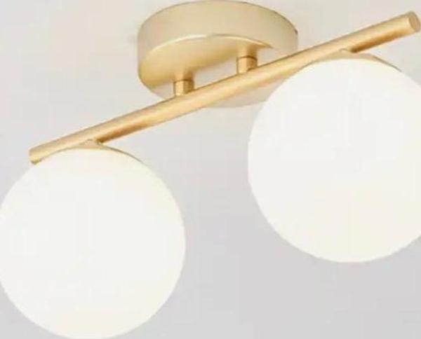 Rsylight Metal Modern Eskitme Kaplama Opal Camlı Tavan Plofyoner 2 Li Tavan Avize - Image 1
