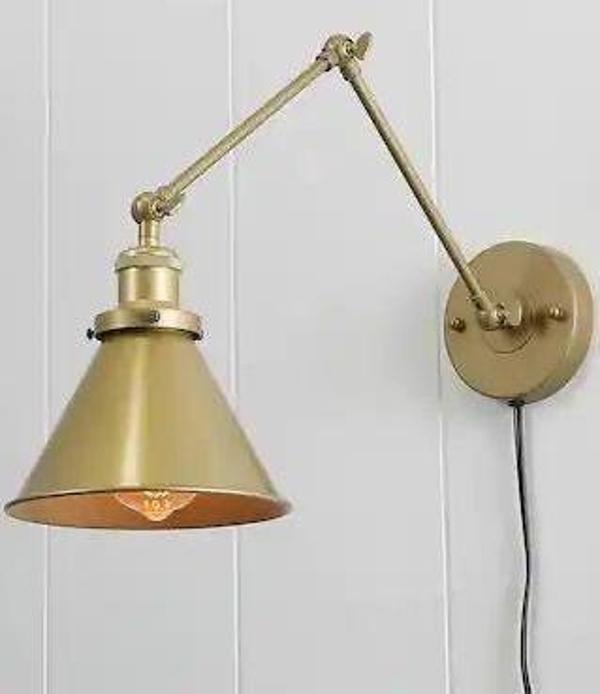 Rsylight Retro Eskitme Kaplama Kablolu Fişli  Metal Mafsallı Akrobatik Dekoratif Rustik Aplik  - Image 1