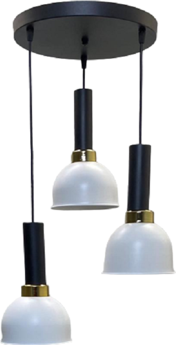 Dylight Siera Retro Metal Dekoratif 3 lü Modern Rustik Sarkıt Avize Çap :30 cm - Image 1