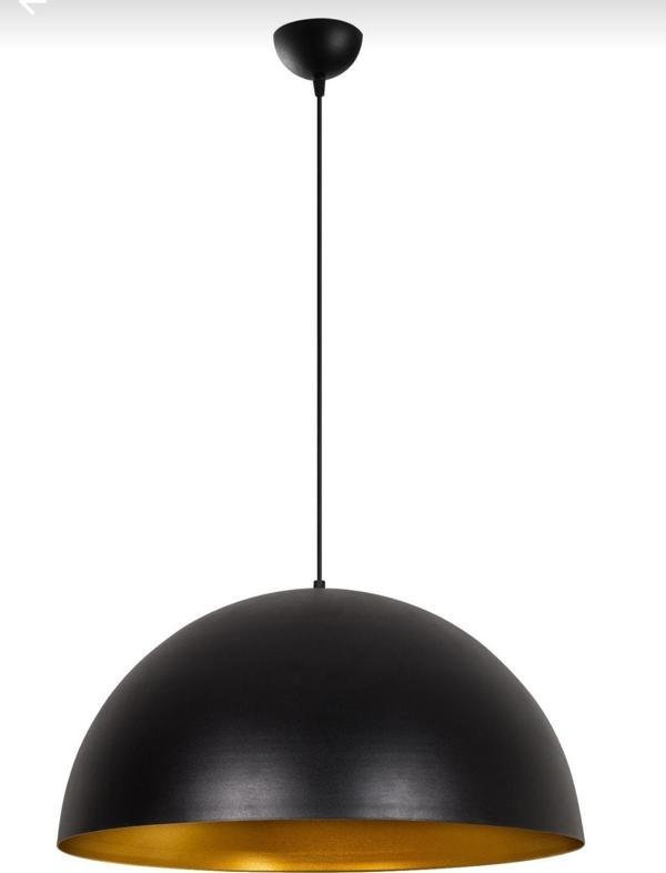 Dylight Retro Metal Dekoratif Tekli Siyah içi Gold Tekli Sarkıt Çap:40 cm - Image 1