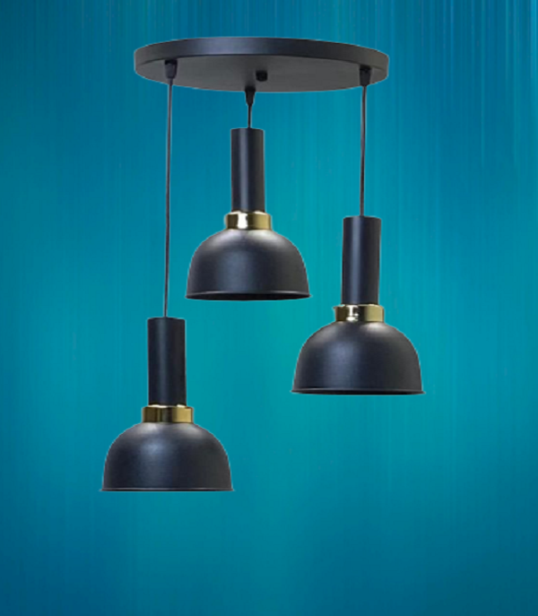 Dylight Mina Retro Metal Dekoratif 3 lü Modern rustik Sarkıt Avize Çap:30 cm - Image 1