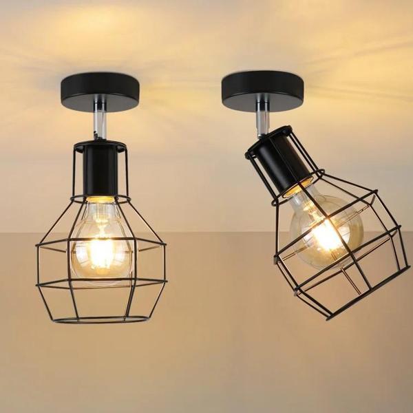 Rsylight Metal Retro Siyah Tavan Plofyoner 180 Derece Hareketli Modern Spor Avize Çap:15 cm - Image 1