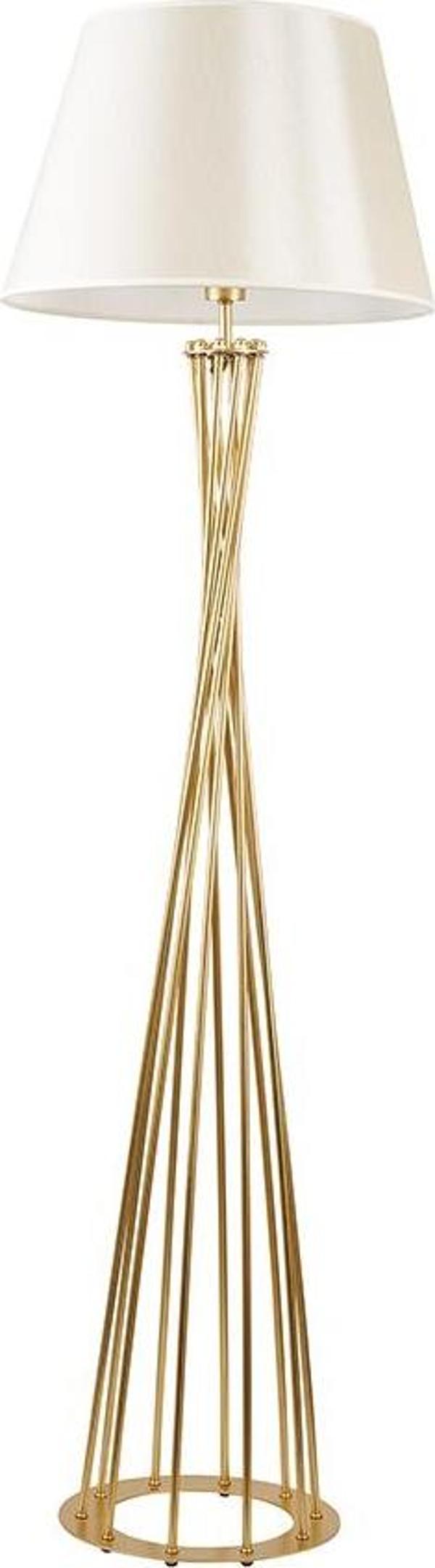 Retro Lambader Köşe Lambası Mat Gold Krem Başlık 45cm Başlık - Image 1