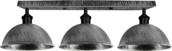 Rsylight Retro Rustik Metal Masa Üstü 3 Lü Siyah Gri Patinalı Sıralı Avize 100 cm - Image 1