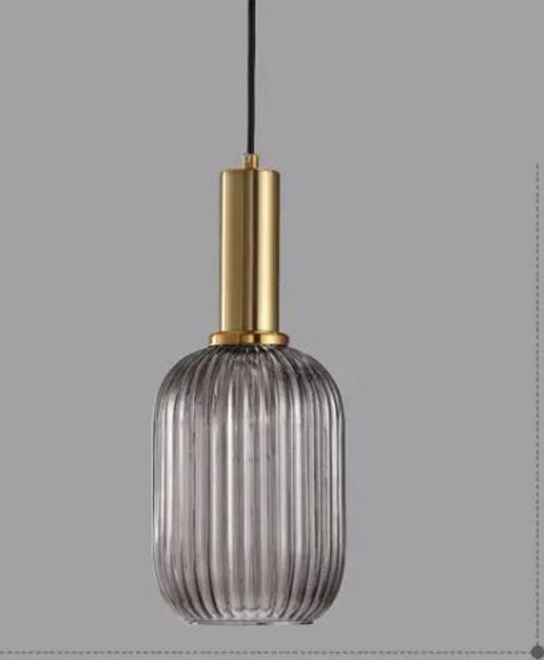 Rsylight Rustik Dekoratif Metal Modern Füme Opal Camlı Tekli  Avize çap:14 - Image 1