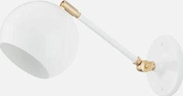 Rsylight Metal Mafsallı Beyaz Spot 180 Derece Armatür Dekoratif Rustik Vintaje  Aplik  - Image 1