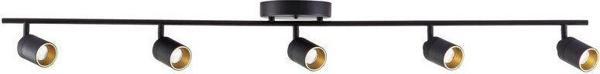 Rsylight Metal Modern 5 Li Siyah Led Spot Avize  Beyaz Ampullü - Image 1