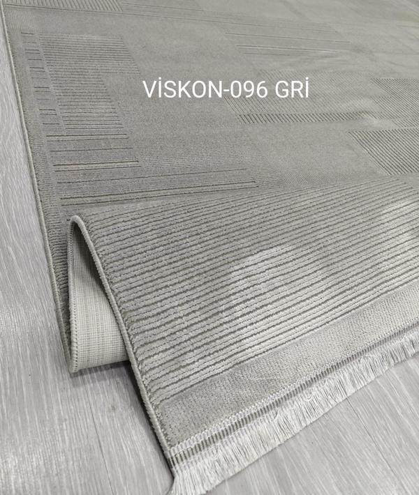 Decoser Viskon Koleksiyonu Viskon Akrilik dokuma Bambu Halı DH096 Gri - Image 1