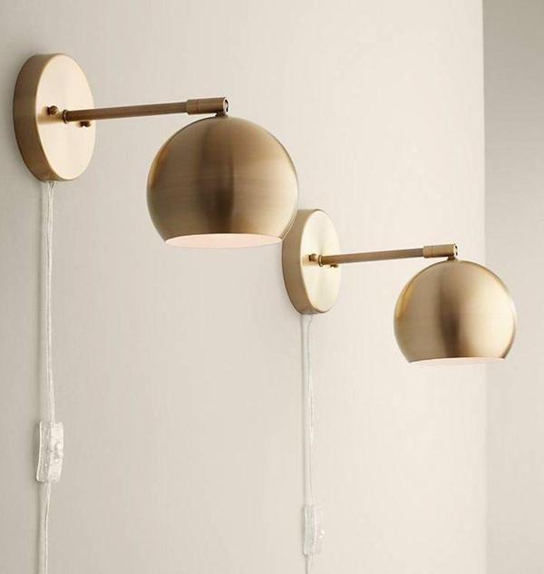 Rsylight Retro Eskitme Kaplama Ledli Metal Mafsallı Kablolu Fişli Dekoratif Rustik Aplik Günışığı Ampullü  - Image 1