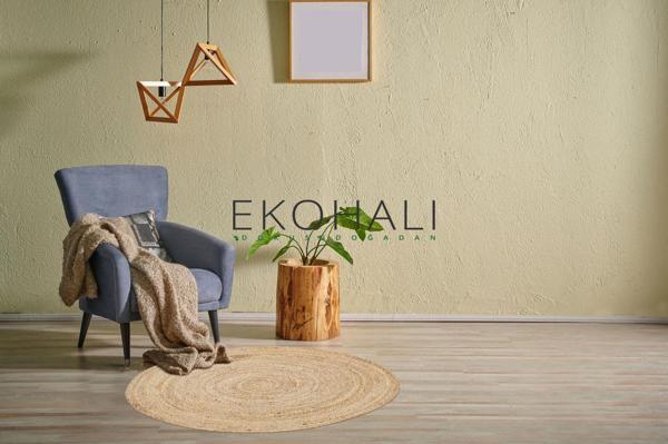 Juno Koleksiyonu Jüt ile üretilen el dokuma sisal kilim ECH 01R Natural - Image 1