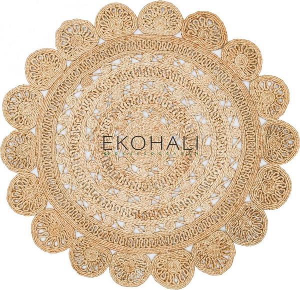Solo Koleksiyonu Jüt ile üretilen el dokuma sisal kilim CA-105 Dhurrie XW - Image 1