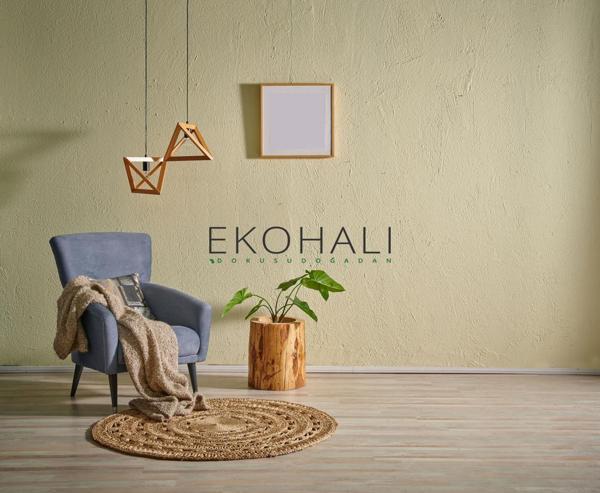 Solo Koleksiyonu Jüt ile üretilen el dokuma sisal kilim CA-106 Dhurrie XW - Image 1