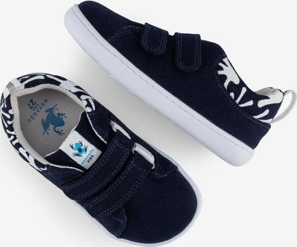 Hopfrög Smart Walker Recycled Canvas Eco Lacivert Barefoot Çocuk Ayakkabı - Image 1