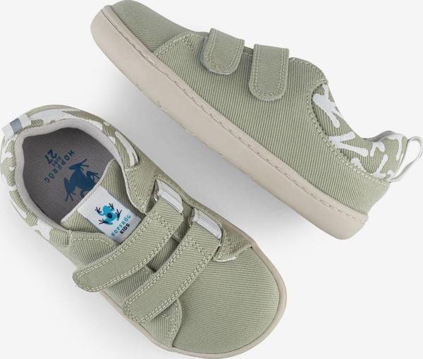 Hopfrög Smart Walker Recycled Canvas Eco Su Yeşili Barefoot Çocuk Ayakkabı - Image 1
