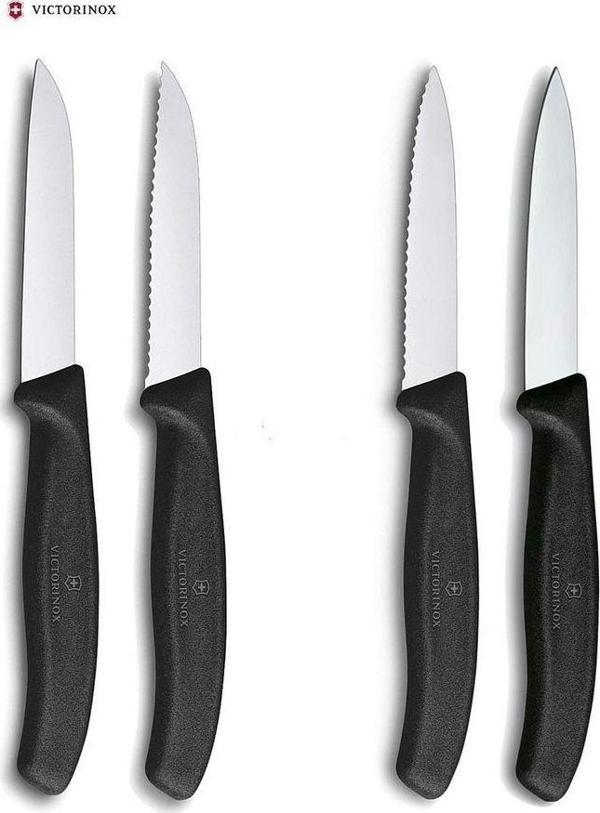 Tam Bıçak Seti 4'lü Black Series Meyve - Sebze Bıçakları - Image 1