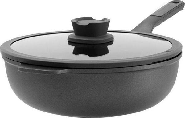 LEO STONE Yapışmaz Kapaklı Alüminyum Döküm Wok Tava 28 cm - Image 1