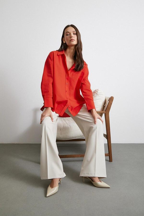 Must Have Poplin Gömlek Kırmızı - Image 1