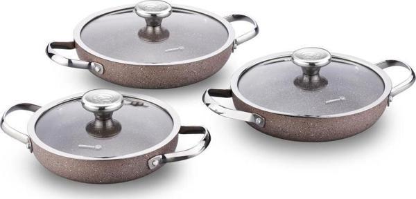 KORKMAZ A2920 BROWNİ 6 PARÇA OMLET SET - Image 1