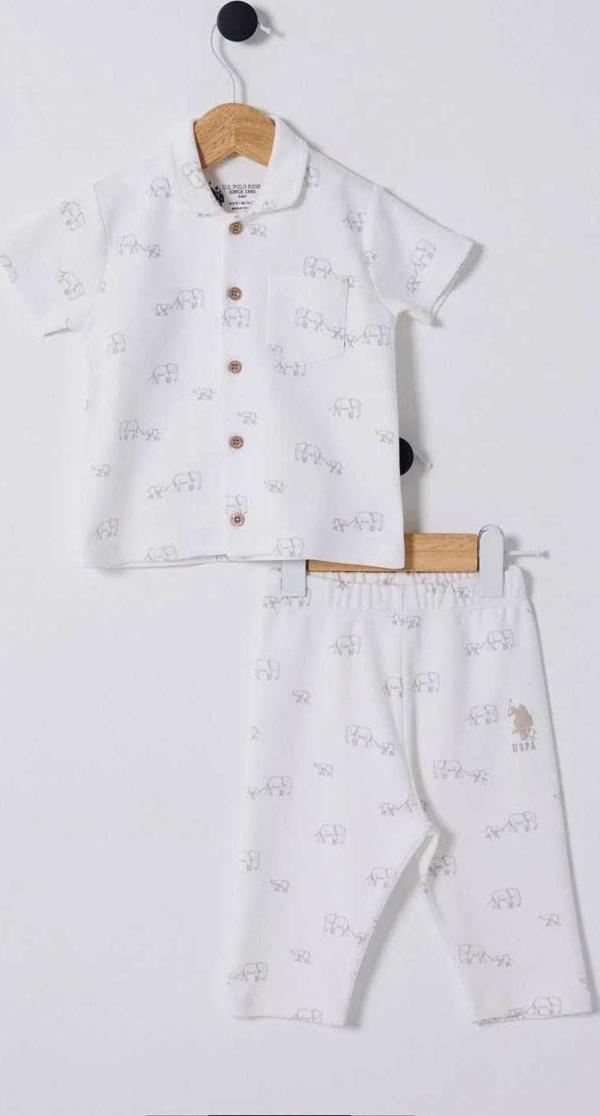 U.S. Polo Assn Pijama Takımı USB2329 Beyaz - Image 1