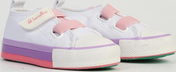 Benetton Beyaz Pembe Çocuk Spor Ayakkabı BN-90648 - Image 1