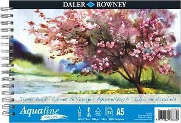 Daler Rowney Aquafine Smooth Sulu Boya Blok A5 - 300gr. - 12 Yaprak - Image 1