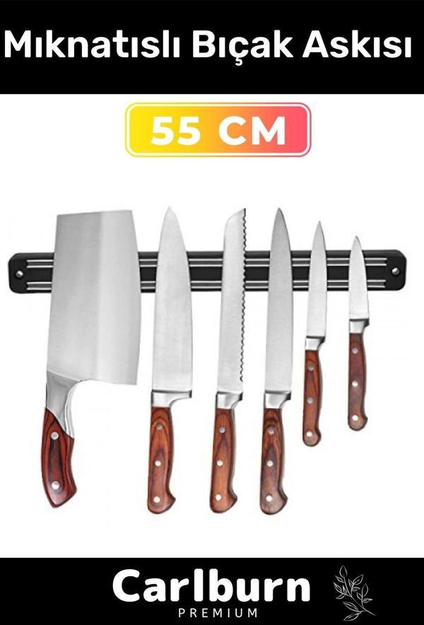 Özel Üretim Duvara Kolay Monte Mutfak Banyo Yazlık Mıknatıslı Bıçak Askısı 55 Cm - Image 1