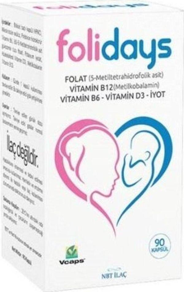 Nbt İlaç Folidays 90 Kapsül - Image 1