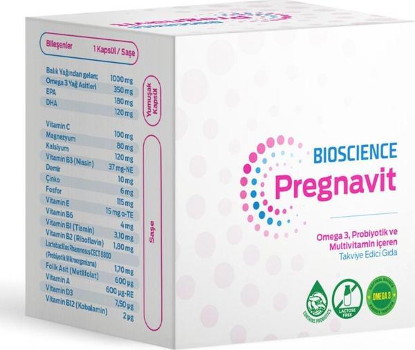 Pregnavit Bioscience 30 Vegan Kapsül + 30 Saşe - Image 1