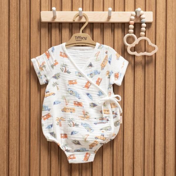 Tiffany Baby Müslin Caravan Theme Kruvaze Body 61022 - Image 1