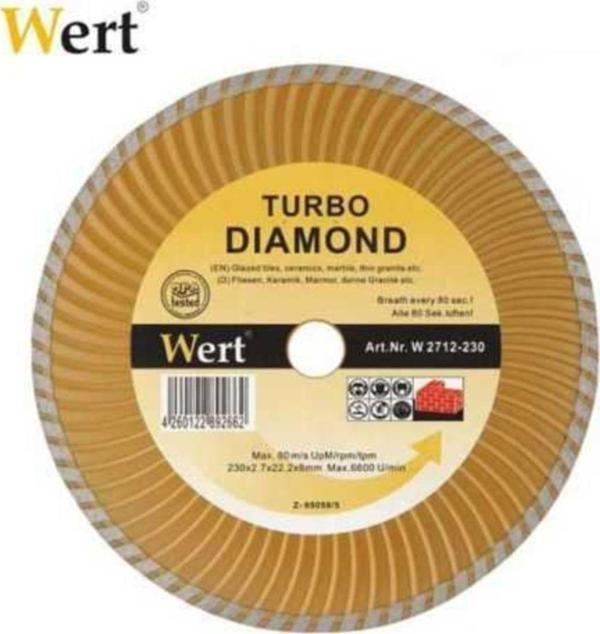 Wert 2712-180 Turbo Kanallı Elmas Testere (180 mm) - Image 1