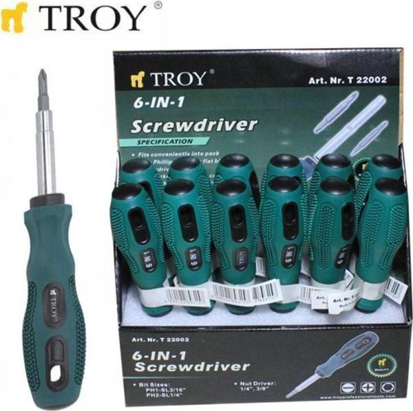 Troy T22002 Tornavida Değişebilir Uçlu 6 Parça - Image 1