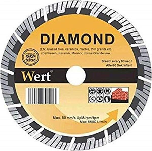 Wert W 2713/125 Süper Turbo Elmas Tesetere, Turuncu/Gri, 125 mm - Image 1