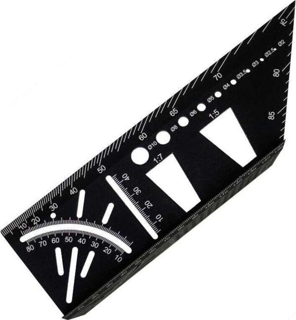 Troy 25901 Alüminyum Kırlangıç Geçme Işaretleme Gönyesi 215 mm - Image 1