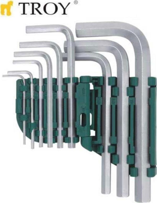 Troy 26201 Allen Anahtar Seti (Düz, 9 Parça) - Image 1