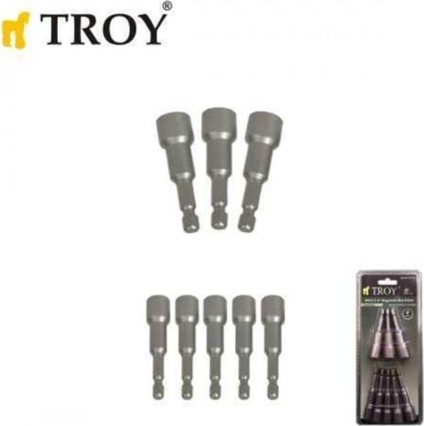 Troy 26133 Mıknatıslı Lokma Adaptör Seti. 8 Parça - Image 1