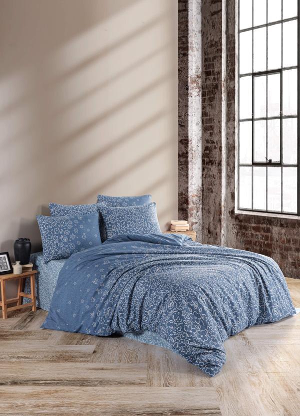 Ranforce VIP Çift Kişilik Nevresim Seti Narin Lacivert - Image 1