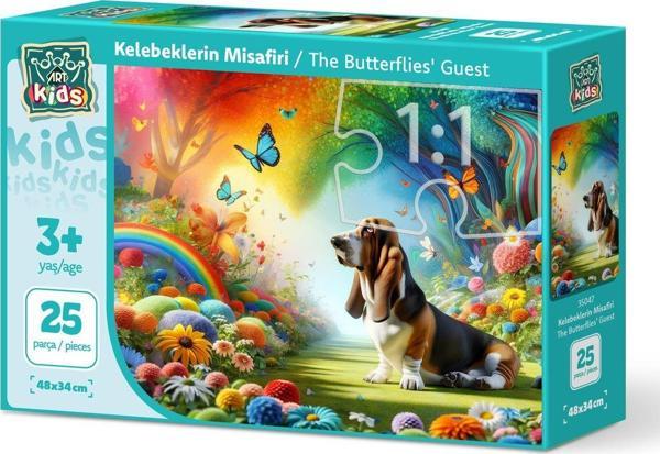 Art Puzzle Art Çocuk Kelebeklerin Misafiri 25 Parça Puzzle - Image 1