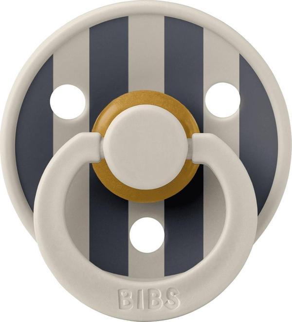 Bibs Studio Colour Block Kauçuk Emzik - Sand/Iron 6-18 Ay - Image 1