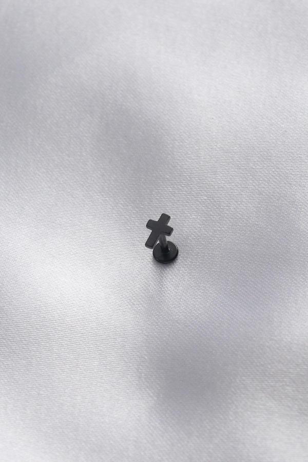 316L Cerrahi Çelik Siyah Renk Tragus Piercing - Image 1