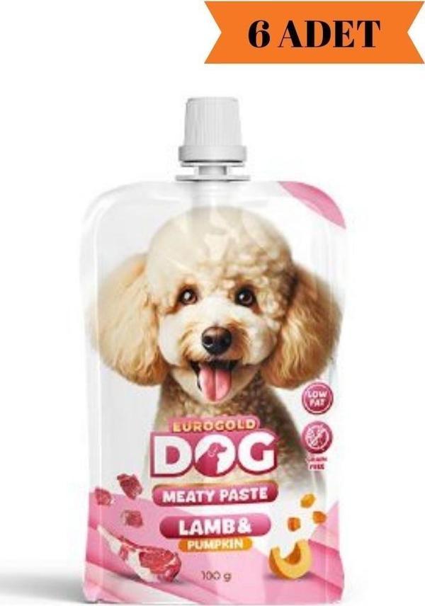 EuroGold Dog Meaty Paste Balkabağı - Kuzu Köpek Ödül Maması 100 Gr x 6 Adet - Image 1