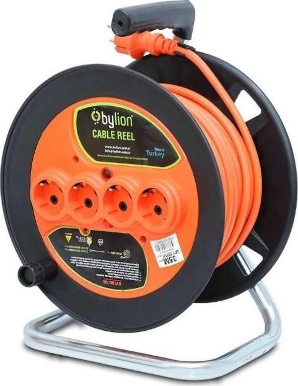 Bylion 3x2,5 TTR 50 metre kablolu Plastik Kablo Makarası - Image 1
