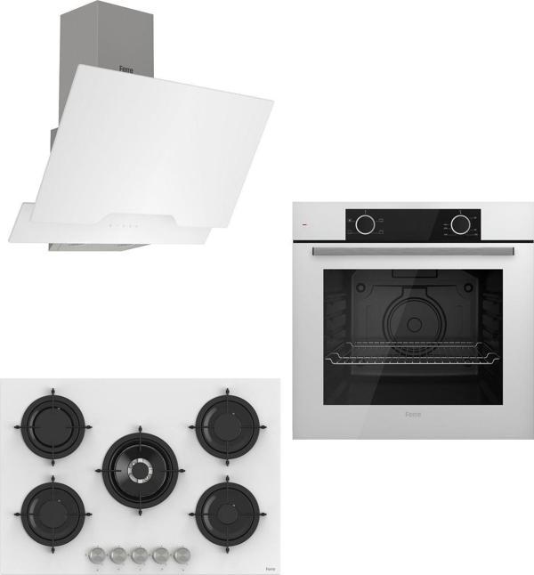 Ferre Pure Rs Serisi Beyaz Ankastre Set ( D064 - Rs036 - Xe61cb ) - Image 1