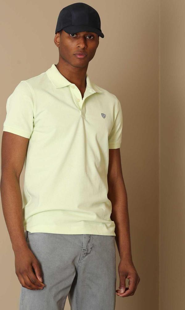 Lufian Erkek Laon Spor Polo Yaka T-Shirt 111040091 Açık Sarı - Image 1